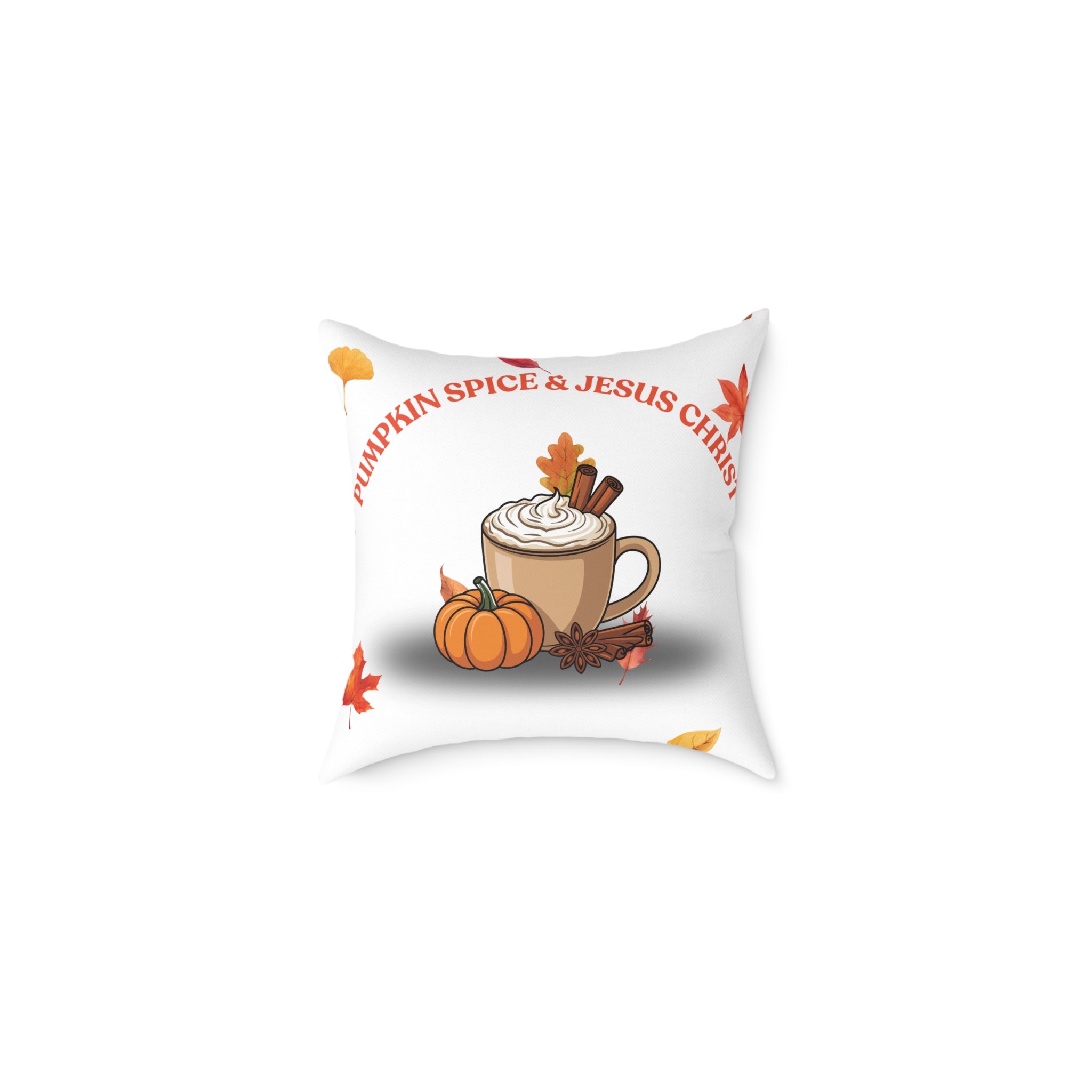 Autumn Christian Pillow, Fall Decor, Pumpkin Spice Home Accent, Jesus Christ Gift, Cozy Thanksgiving Decor