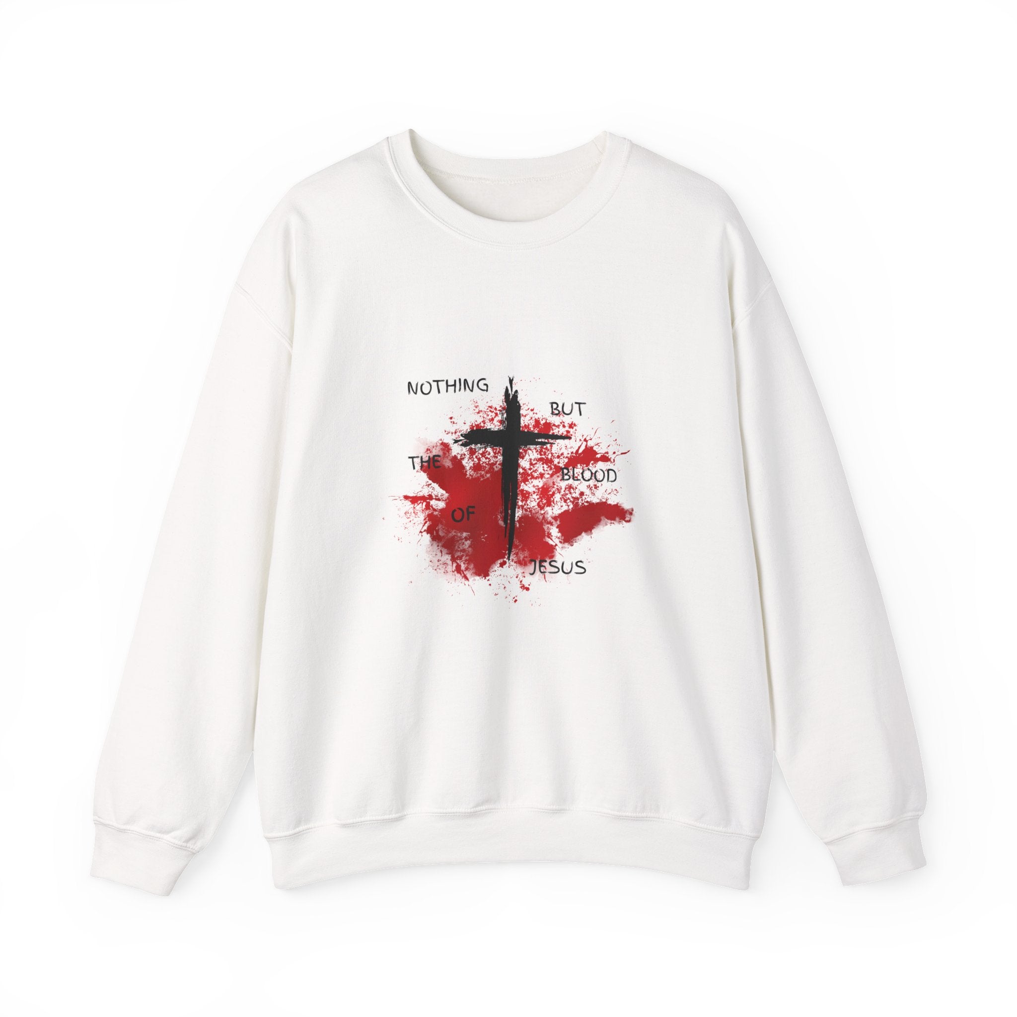 Unisex Heavy Blend Crewneck Sweatshirt - 'Nothing But the Blood of Jesus' Inspirational Sweatshirt, Faith-Based Apparel, Perfect for [...]
