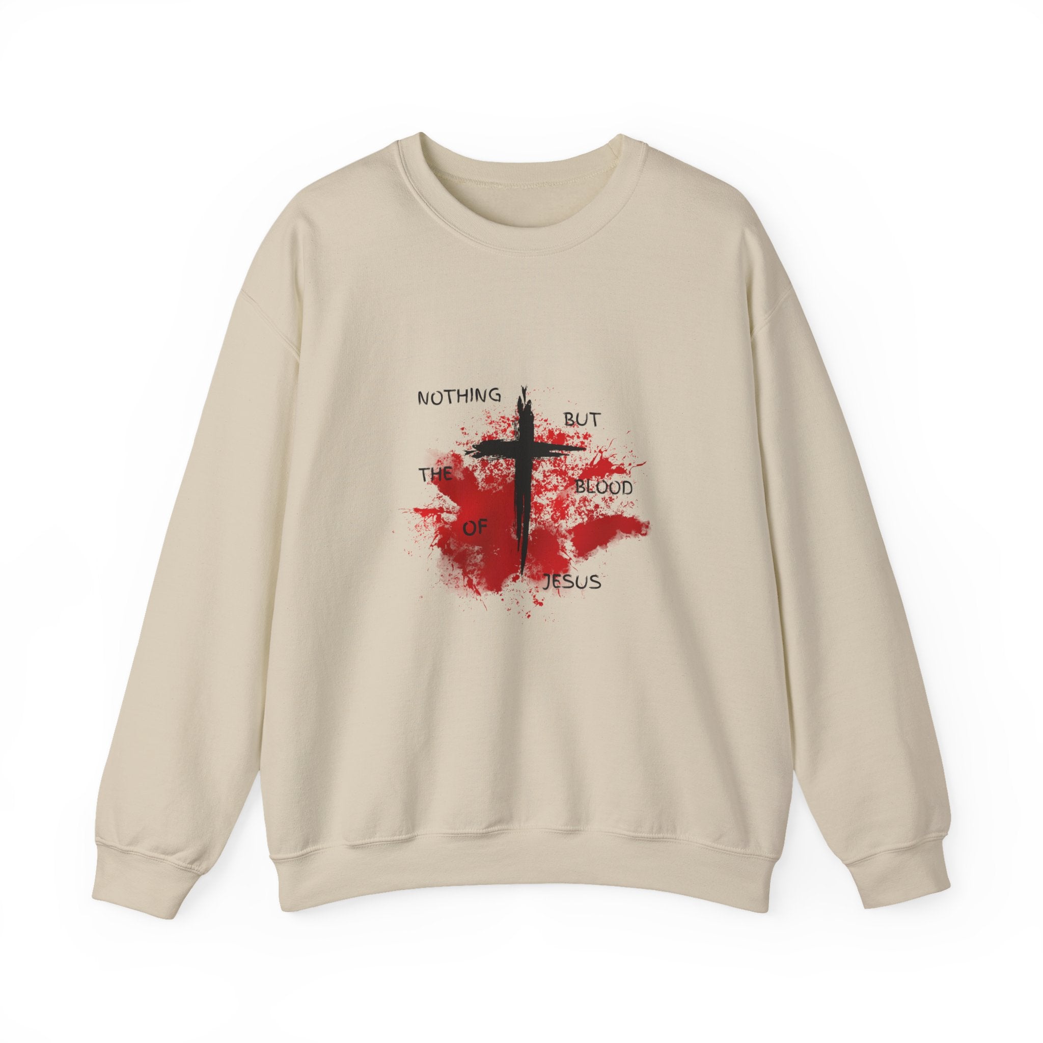 Unisex Heavy Blend Crewneck Sweatshirt - 'Nothing But the Blood of Jesus' Inspirational Sweatshirt, Faith-Based Apparel, Perfect for [...]